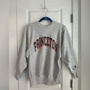 Vintage 1990’s Champion Reverse Weave Princeton Crewneck Sweatshirt Gray Size M